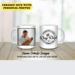 first fathers day mug, personalized promoted from dog dad to human dad mug